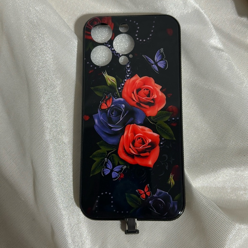 NWOT iPhone 15 Pro Max Floral Rigid Plastic Cover/Case *BLINKS*